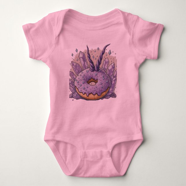 Magical Unicorn Donut Baby Strampler (Vorderseite)
