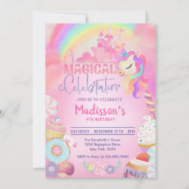 Magical Unicorn Donut Sweet Birthday Einladung