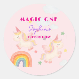 Magical Unicorn Dreamland Einladung Runder Aufkleber
