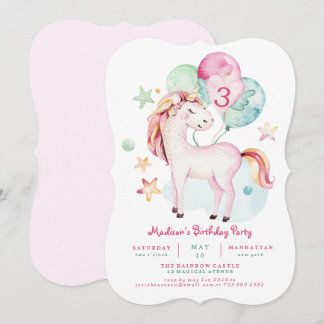 Magical Unicorn Einladung zum Geburtstag