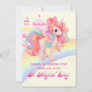 Magical Unicorn Einladung zum Geburtstag