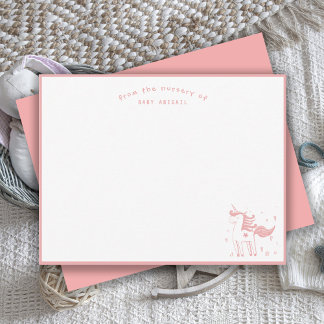 Magical Unicorn from the Nursery of Baby Girl Mitteilungskarte