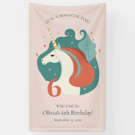 Magical Unicorn Geburtstag Willkommen Banner