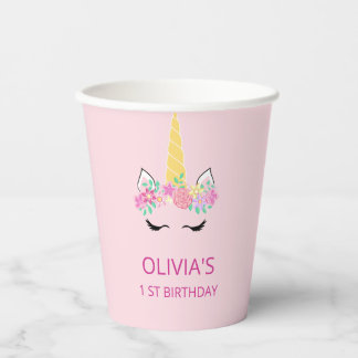 Magical Unicorn Geburtstagsparty Paper Cups Pappbecher