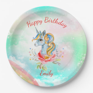 Magical Unicorn Geburtstagsparty Paper Plate Pappteller