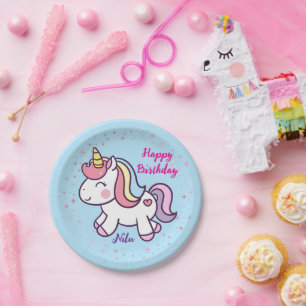 Magical Unicorn Geburtstagsplatte Pappteller