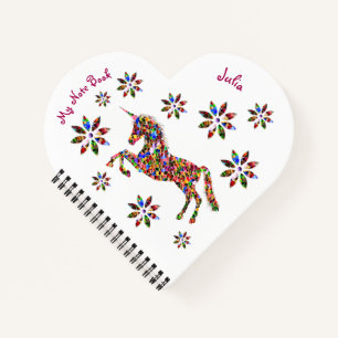Magical Unicorn Glitzer Girly glaubt personalisier Notizbuch