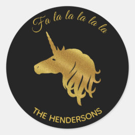 Magical Unicorn Holiday Sticker