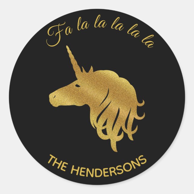 Magical Unicorn Holiday Sticker (Vorderseite)