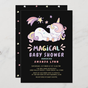 Magical Unicorn Kinderdusche Einladung