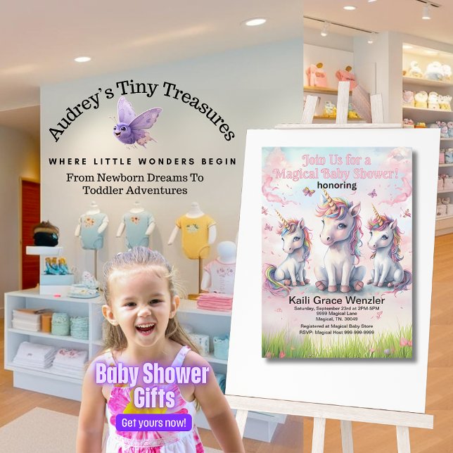 Magical Unicorn Kinderdusche Einladung (Von Creator hochgeladen)