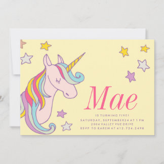 MAGICAL UNICORN KINDERGEBURTSTAG EINLADUNG
