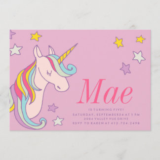 MAGICAL UNICORN KINDERGEBURTSTAG EINLADUNG