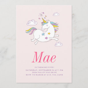 MAGICAL UNICORN KINDERGEBURTSTAG EINLADUNG