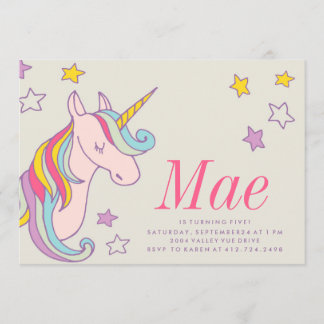 MAGICAL UNICORN KINDERGEBURTSTAG INVITATION EINLADUNG