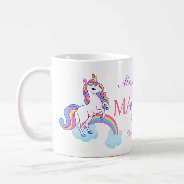 Magical Unicorn Lehrer Wertschätzung Tasse (Links)