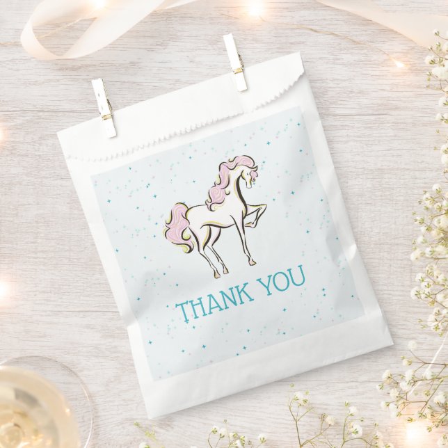 Magical Unicorn Messe Gastgeschenk Tasche Geschenktütchen (Ausgeschnitten)