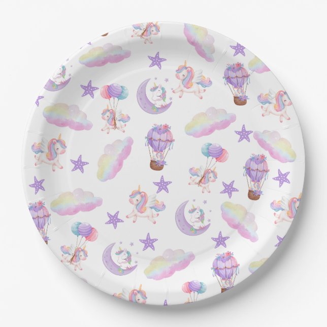 Magical Unicorn Party Box Pappteller (Vorderseite)