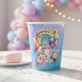 Magical Unicorn Party Kindergeburtstag Ideen Pappbecher