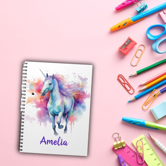 Magical Unicorn Personalisiert Kid Sketchbook Scho Notizblock (Von Creator hochgeladen)