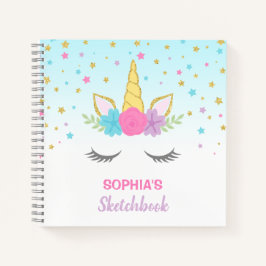 Magical Unicorn Personalisiert Kids Sketchbook Notizbuch