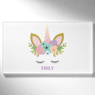 Magical Unicorn Personalisierter Name Glitzer mäd Namenschild