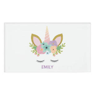 Magical Unicorn Personalisierter Name Glitzer mädc Namenschild