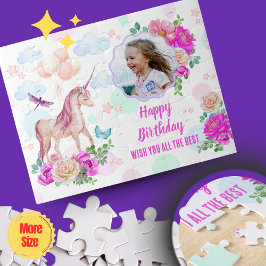 Magical Unicorn Personalisiertes Foto Jigsaw Puzzl Puzzle