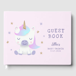 Magical Unicorn Pink Gold Baby Dusche Gästebuch