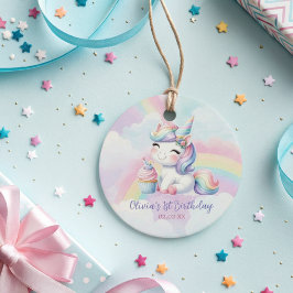 Magical Unicorn Rainbow Birthday Favor Tag Geschenkanhänger