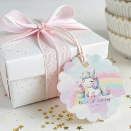 Magical Unicorn Rainbow Birthday Favor Tag Geschenkanhänger