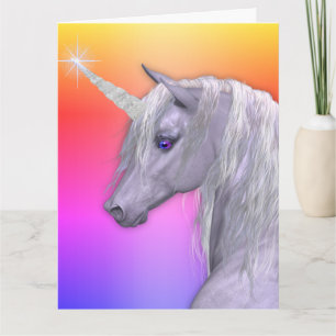 Magical Unicorn Rainbow Birthday Karte