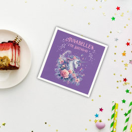 Magical Unicorn Sparkle Pink Lila Girl Geburtstag Serviette