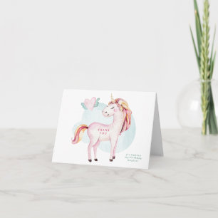 Magical Unicorn Thank You Card Dankeskarte