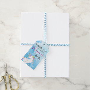 Magical Unicorn Themed Birthday Gift Tag Geschenkanhänger