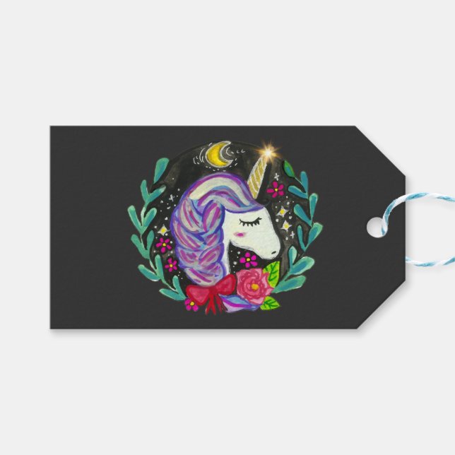 Magical Unicorn Vibes  Geschenkanhänger (Vorderseite (Horizontal))