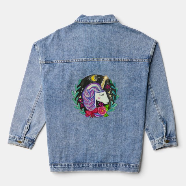 Magical Unicorn Vibes  Jeansjacke (Rückseite)