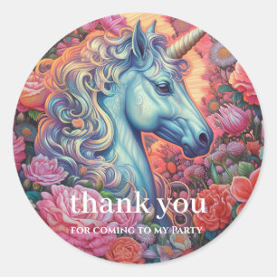 Magical Unicorn Vielen Dank für den klassischen Ru Runder Aufkleber