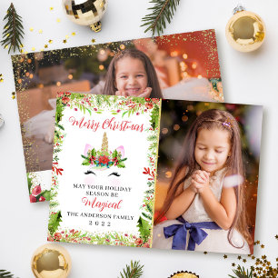 Magical Unicorn Weihnachten Holly Berries 2 Foto