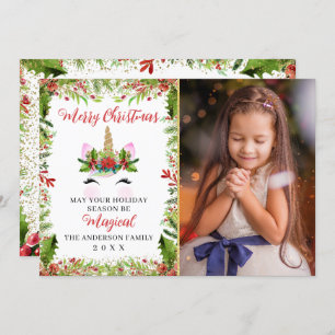 Magical Unicorn Weihnachten Holly Berries 3 Foto