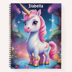 Magical Unicorn Wonderland Personalisiert Notizbuch