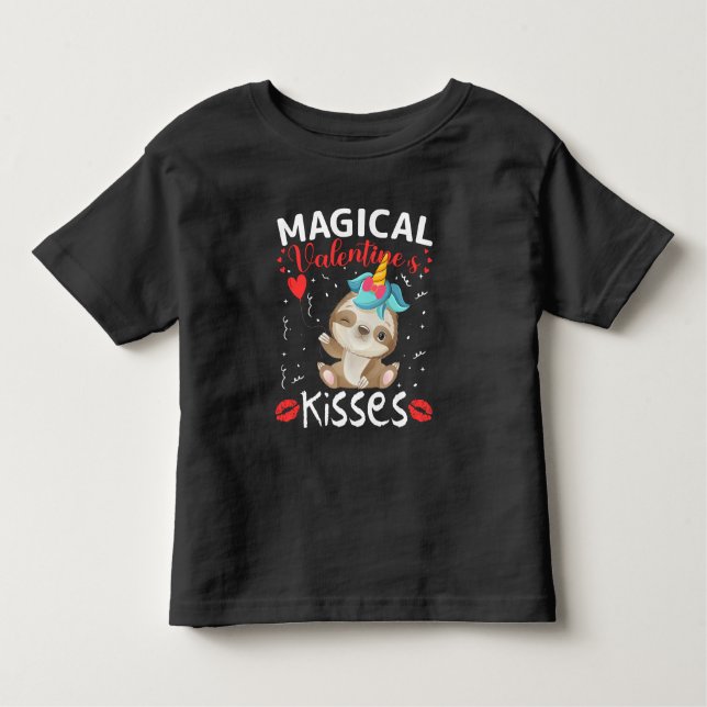 Magical Valentine's Kisses Kleinkind T-shirt (Vorderseite)