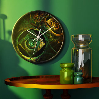 Magical Vibration Abstract Art Round Große Wanduhr