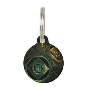 Magical Vibration Abstract Art Round Tiernamensmarke