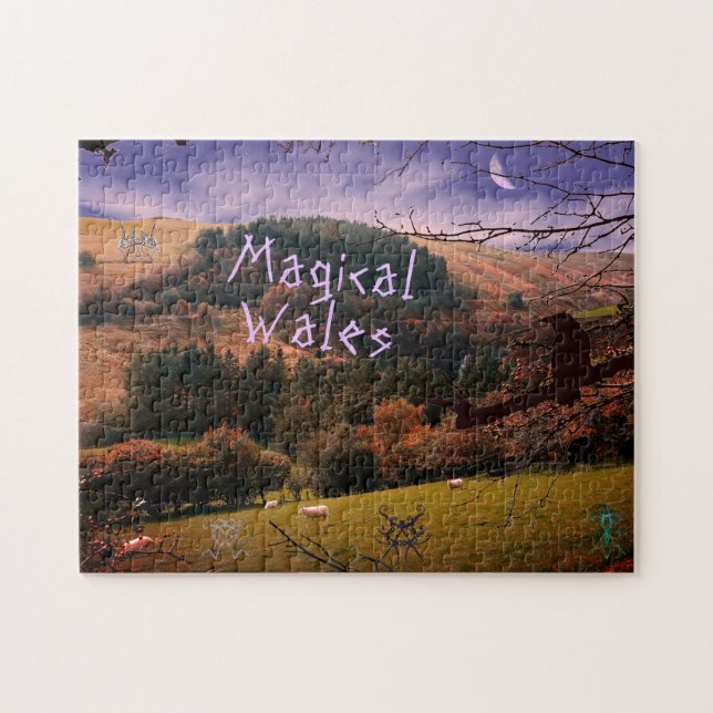 Magical Wales Pennant Valley Mystery Symbol Raven Puzzle (Horizontal)