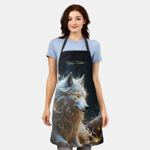 Magical White Wolf Schürze
