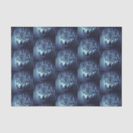 Magical Wild Wolf mit Phantastischen blauen Augen  Seidenpapier