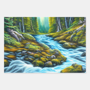 Magical Wilderness Bubbling Brook Geschenkpapier Set
