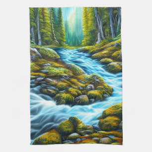 Magical Wilderness Bubbling Brook Geschirrtuch