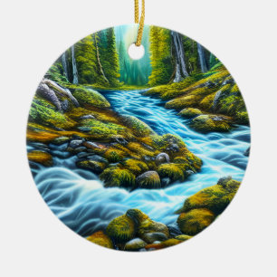 Magical Wilderness Bubbling Brook Keramik Ornament